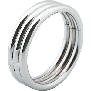 Banoch - Cockring 3/ring Welded metal - ∅ 45 - 15 mm breed - 5 mm dik - metalen penisring