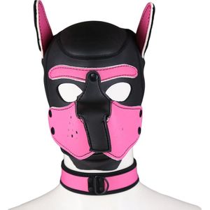 Banoch - Lindo Perrito Rosa Neoprene - honden masker puppy play roze neopreen