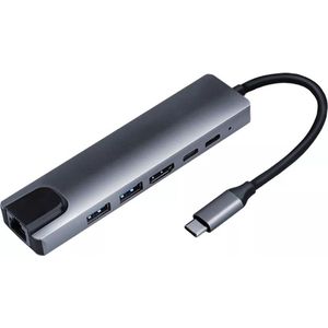 SVH Company USB Hub 6 in 1 met Ethernet - USB Splitter USB Port Hub USB Hub Adapter