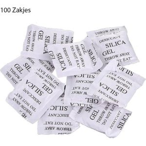 100 Silicagel Zakjes - 1 Gram - Droogmiddel Natriumsilicaat