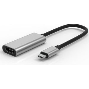USB C naar HDMI Kabel Adapter Omvormer/ Aluminium Behuizing / Thunderbolt 3 / 4K Ondersteuning / Compatibel met Apple, Samsung, Lenovo, HP en meer / Geschikt voor MacBook Air, Pro en iMac / Antraciet Zwart