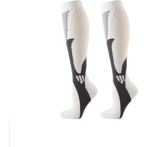 Premium Compressiekousen - Compressie Sokken voor Reizen en Sporten - Maat 35-38 - Wit