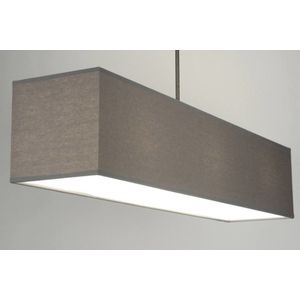 Lumidora Hanglamp 71824 - ADELAIDE - 3 Lichts - E27 - Grijs - Textiel