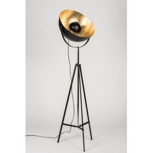 Grote Tripod vloerlamp in zwart met goud