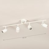 Lumidora Opbouwspot 72837 - DAISY - 4 Lichts - GU10 - Wit - Metaal - Badkamerlamp - IP44