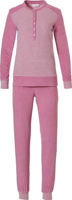 Pyjama - Roze - Badstof - Met Knoopsluiting en Steekzakken
