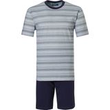 Pastunette - 33211-604 - Heren Shortama - Donker Blauw - 100% Katoen