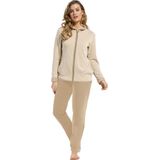 Apollo dames huispak Fleece - Loungeset - S/M - Beige