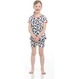 Rebelle - Katoenen Shortama - Wit - Met Letter Print