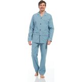 Robson - Gentleman - Pyjama - Blauw - 100% Katoen - Ruitjespatroon