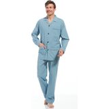 Robson - Gentleman - Pyjama - Blauw - 100% Katoen - Ruitjespatroon