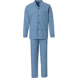 Robson - Gentleman - Pyjama - Blauw - 100% Katoen - Ruitjespatroon