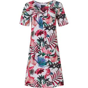 Pastunette - Exotic - Dames Jurk - Wit/Meerkleurig - 95% Viscose, 5% Elastaan