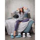 Pyjama met lange mouwen in katoenen flanel DAMART. Katoen materiaal. Maten XS. Andere kleur