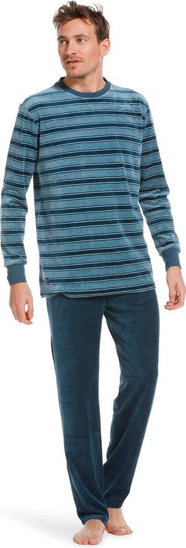 Pastunette - 23222-614-2 - Heren Pyjama - Velours - Streep Dessin