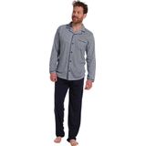 Pastunette - Doorknoop Pyjama - Blauw - Katoen/Modal