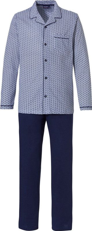 Pastunette - Doorknoop Pyjama - Blauw - Katoen/Modal