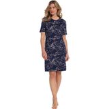 Pastunette Deluxe - Flower Lines - Nachthemd - Blauw/Roze - Viscose