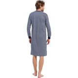 Pastunette - Victor - Nachthemd - Wit - Donkerblauwe Print - 100% Katoen