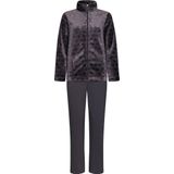 Pastunette fleece huispak met ritssluiting donkergrijs/wit