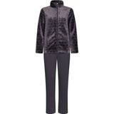 Pastunette fleece huispak met ritssluiting donkergrijs/wit
