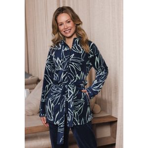 Pastunette Huispak Dames Fleece - Donkerblauw - Warm winter 2-delig pyjama pak - 50