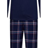 Pastunette - Men - Heren Pyjama - Blauw - Ruitenpatroon - Katoen