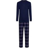 Pastunette - Men - Heren Pyjama - Blauw - Ruitenpatroon - Katoen