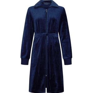 Pastunette - Flow - Badjas - Blauw - Velour - Rits