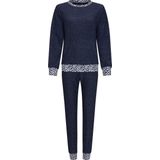 Rebelle - Badstof Pyjama - Navy - Dames - Lange Mouw