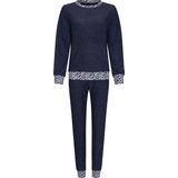 Rebelle - Badstof Pyjama - Navy - Dames - Lange Mouw