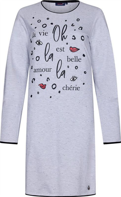 Rebelle - Nachthemd - Grijs - Katoenmix