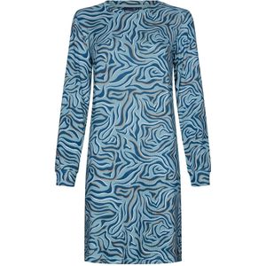 Blauw Rebelle nachthemd tijgerstrepen - Blauw - Maat - 38