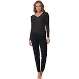 Pastunette - Kanten Dames Shirt - Zwart - Wol/Modal - Lange Mouwen