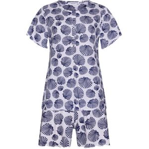 Pastunette Shortama Sea Breeze - Wit/Blauw - Bio Katoen - Maat 36