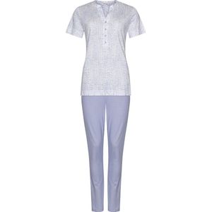 Pastunette Premium Pyjama Soft Sketches - Katoen/Modal - Wit/Blauw - Maat 36