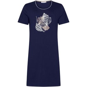 Pastunette - Sea Breeze - Nachtjapon - Donkerblauw - 95% Katoen, 5% Elastaan