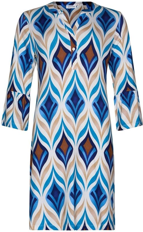 Pastunette - Ocean Drift - Jurk - Blauw/Naturel - Viscose/Elastan