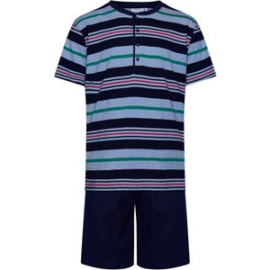 Pastunette Shortama Easy Stripes - Katoen - Gestreept - Blauw - Maat 3XL