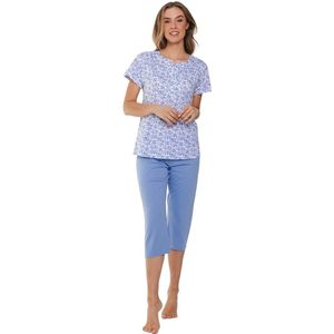 Pastunette Pyjama Soft Blue - Katoen - Blauw/Wit - Maat 38