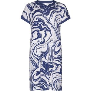 Pastunette Premium - Marble - Nachthemd - Blauw/Wit - Viscose