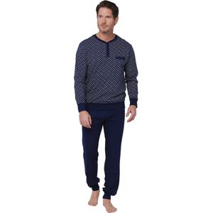 Pastunette for men pyjama donkerblauw/wit