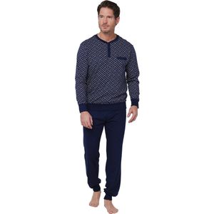 Pastunette - Pyjama - Linear - Bio Katoen - Blauw - Maat XXL
