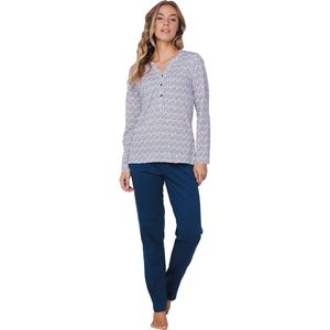 Pastunette - Rose Stream - Pyjama - Wit/Blauw - Bio Katoen