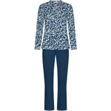 Pastunette - Blue Bloom - Pyjama - Blauw/Wit - Bio Katoen