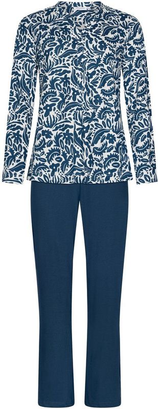 Pastunette - Blue Bloom - Pyjama - Blauw/Wit - Bio Katoen