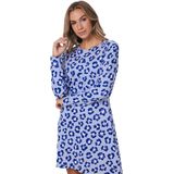 Rebelle - Leopard Lilac - Nachthemd - Paars/Wit - Bio Katoen