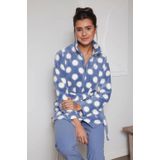 Pastunette - Blue Fog - Huispak - Blauw/Wit - Fleece