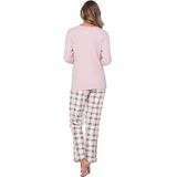 Pastunette - Pink Checks - Pyjama/Huispak - Roze - Flannel/Fleece