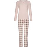 Pastunette - Pink Checks - Pyjama/Huispak - Roze - Flannel/Fleece